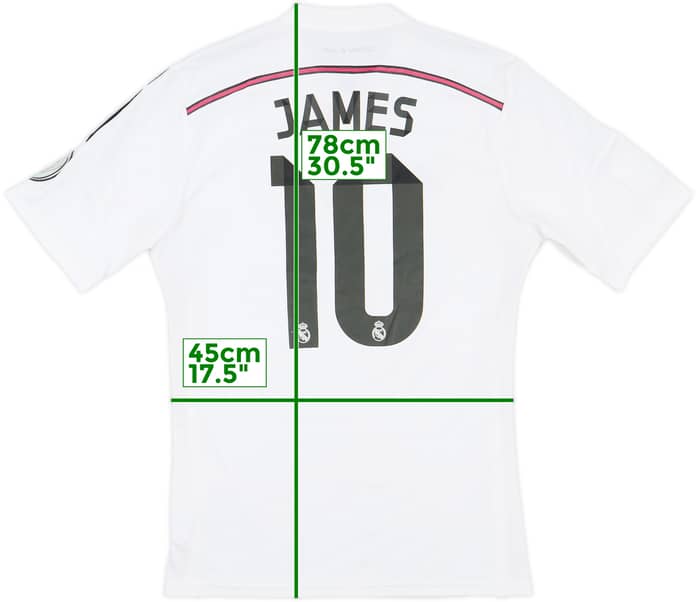 2014-15 Real Madrid Home Shirt James #10 - 6/10 - (M)