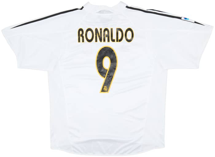 2004-05 Real Madrid Home Shirt Ronaldo #9 - 9/10 - (XL)
