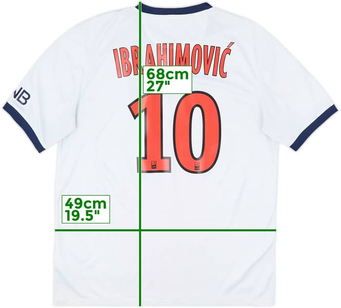 2013-14 Paris Saint-Germain Away Shirt Ibrahimovic #10 - 8/10 - (L)