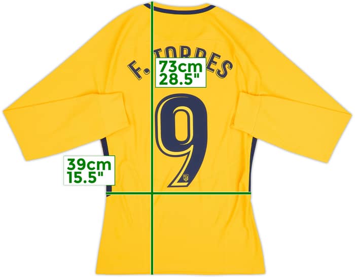 2017-18 Atletico Madrid Player Issue Away L/S Shirt F.Torres #9 - 10/10 - (S)