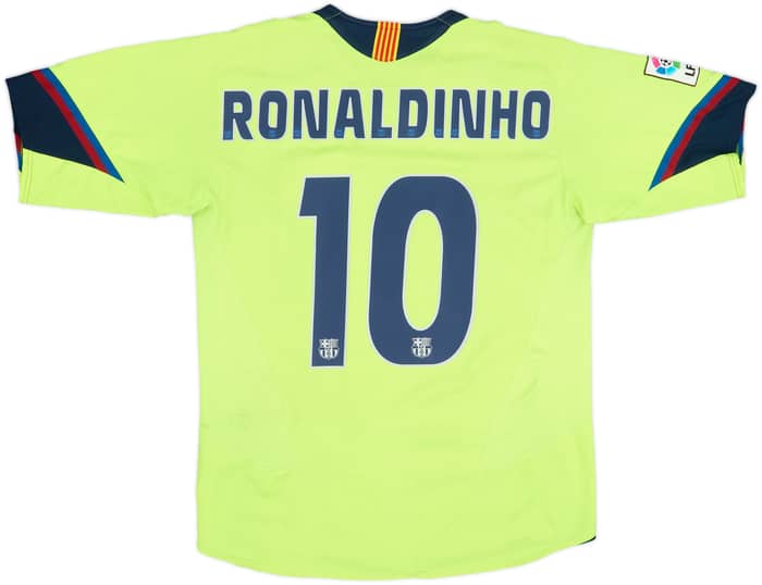 2005-06 Barcelona Away Shirt Ronaldinho #10 - 7/10 - (M)