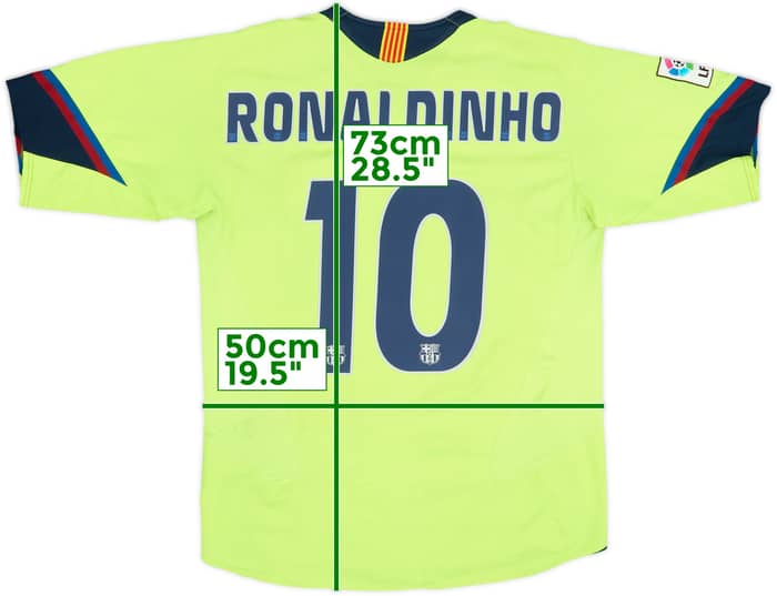 2005-06 Barcelona Away Shirt Ronaldinho #10 - 7/10 - (M)