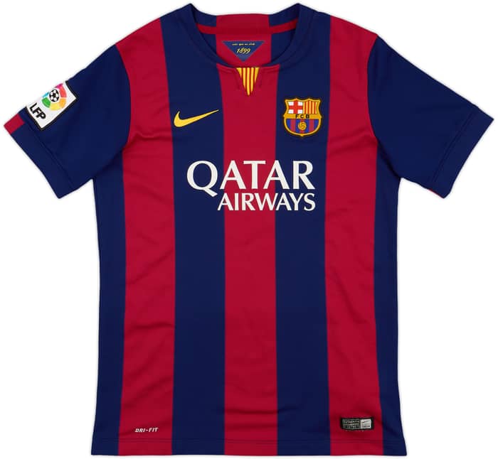 2014-15 Barcelona Home Shirt - 10/10 - (L.Boys)