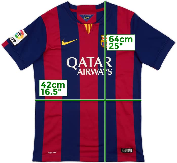 2014-15 Barcelona Home Shirt - 10/10 - (L.Boys)