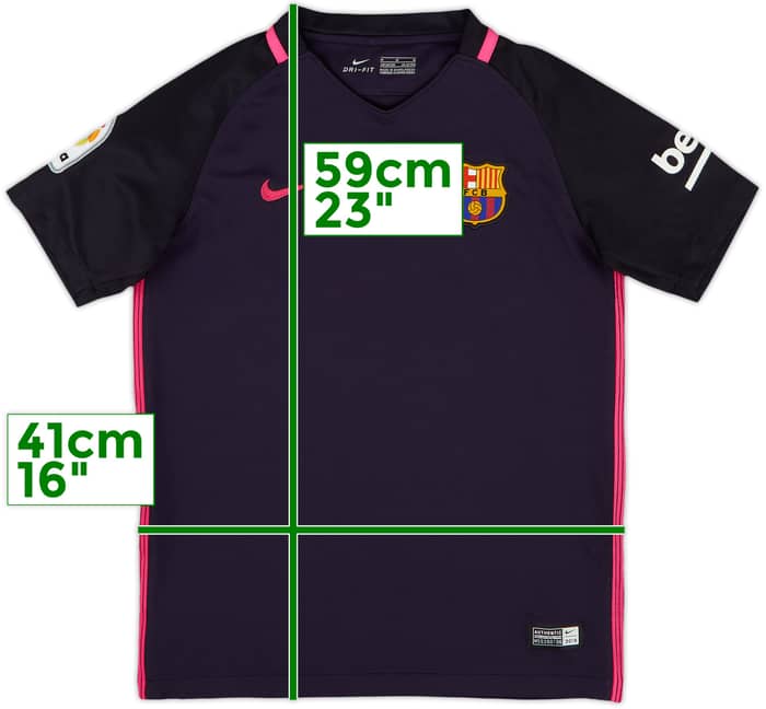 2016-17 Barcelona Away Shirt - 9/10 - (M.Boys)
