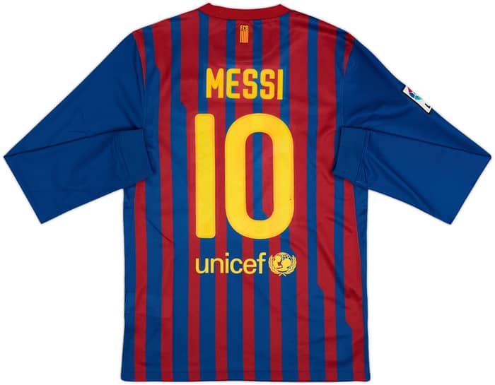 2011-12 Barcelona Home L/S Shirt Messi #10 - 6/10 - (S)