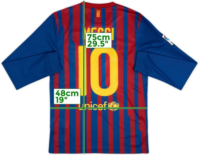 2011-12 Barcelona Home L/S Shirt Messi #10 - 6/10 - (S)