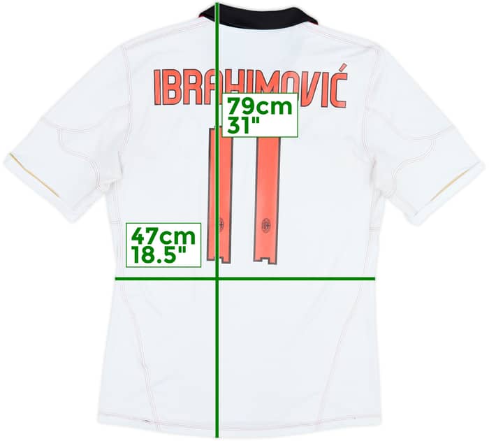 2010-11 AC Milan Away Shirt Ibrahimovic #11 - 6/10 - (M)