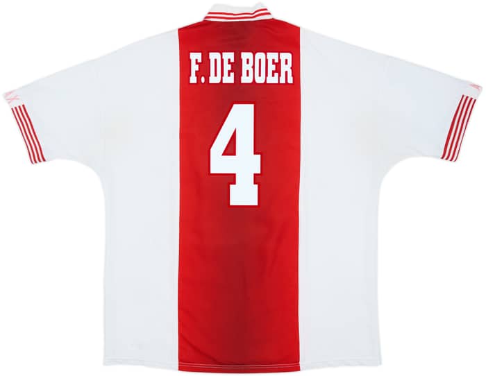 1997-98 Ajax Home Shirt F.De Boer #4 - 8/10 - (XXL)