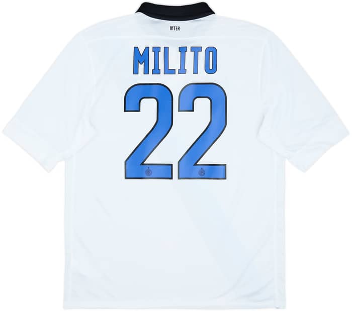 2011-12 Inter Milan Away Shirt Milito #22 - 10/10 - (L)