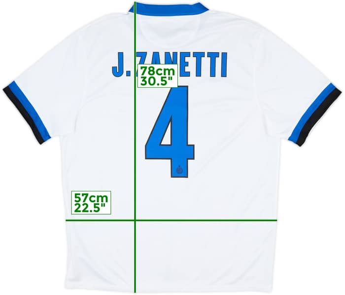 2013-14 Inter Milan Away Shirt Zanetti #4 - 8/10 - (XL)
