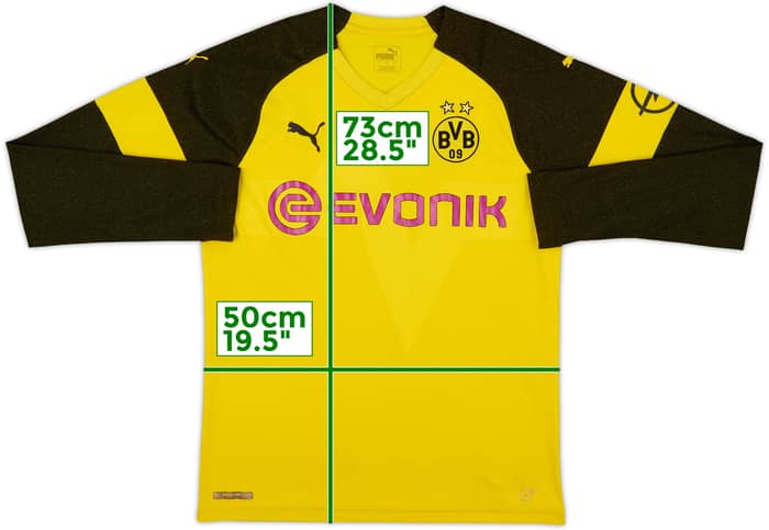 2018-19 Borussia Dortmund Home L/S Shirt - 6/10 - (L)