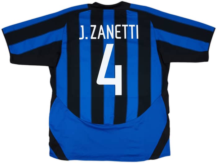 2003-04 Inter Milan Home Shirt J.Zanetti #4 - 6/10 - (XL)