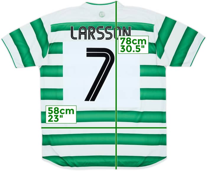2003-04 Celtic Home Shirt Larsson #7 - 6/10 - (L)