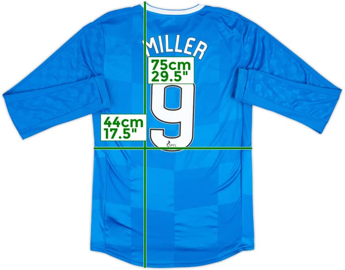 2016-18 Rangers Home L/S Shirt Miller #9 - 8/10 - (S)
