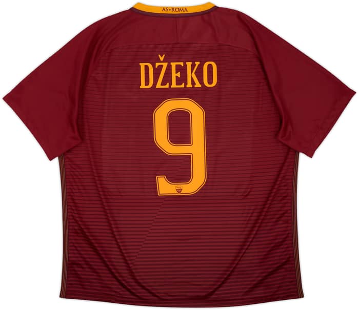 2016-17 Roma Home Shirt Dzeko #9 - 9/10 - (XXL)