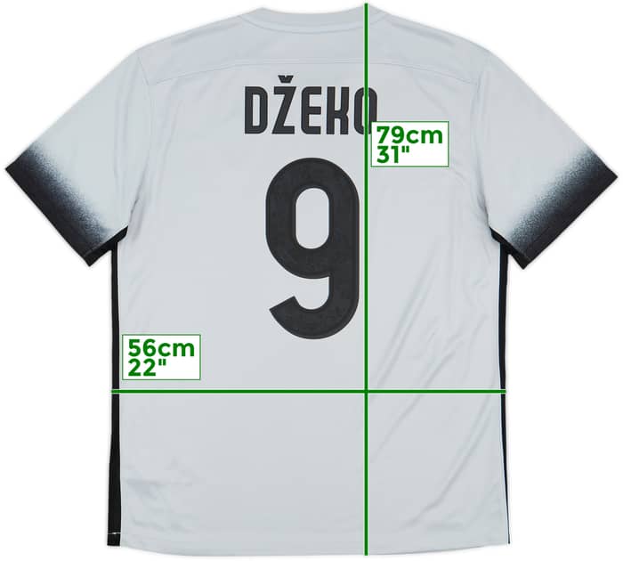 2015-16 Roma Third Shirt Dzeko #9 - 8/10 - (L)