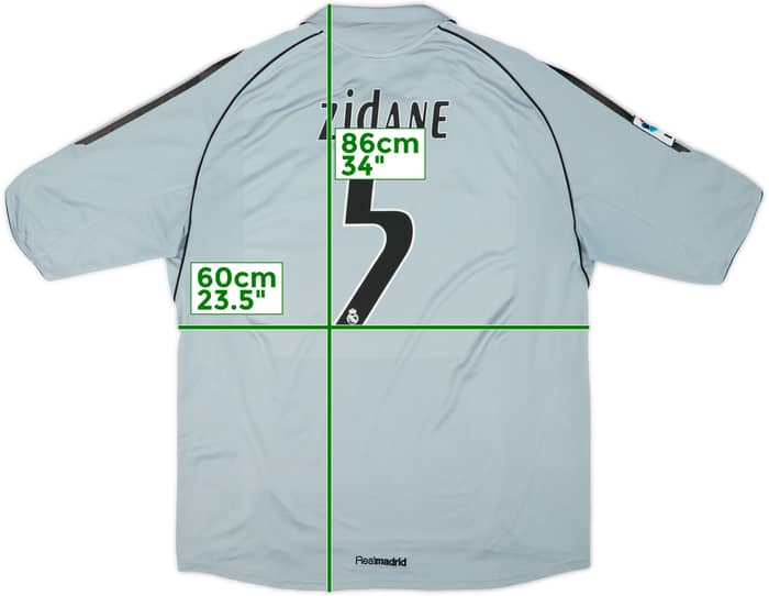2005-06 Real Madrid Third Shirt Zidane #5 - 9/10 - (XXL)