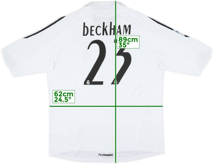 2005-06 Real Madrid Home Shirt Beckham #23 - 10/10 - (XXL)