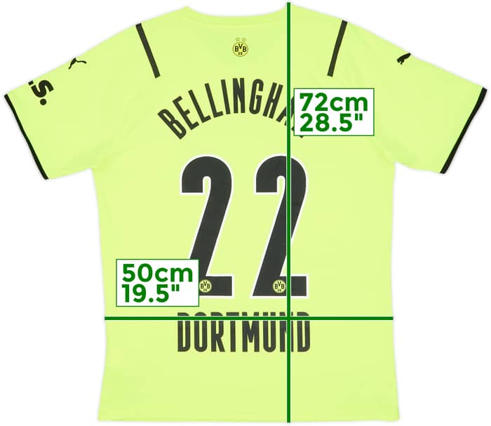 2021-22 Borussia Dortmund European Home Shirt Bellingham #22 - 8/10 - (M)