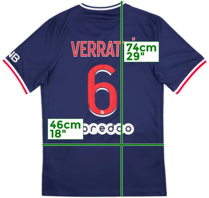 2020-21 Paris Saint-Germain Home Shirt Verratti #6 (S)