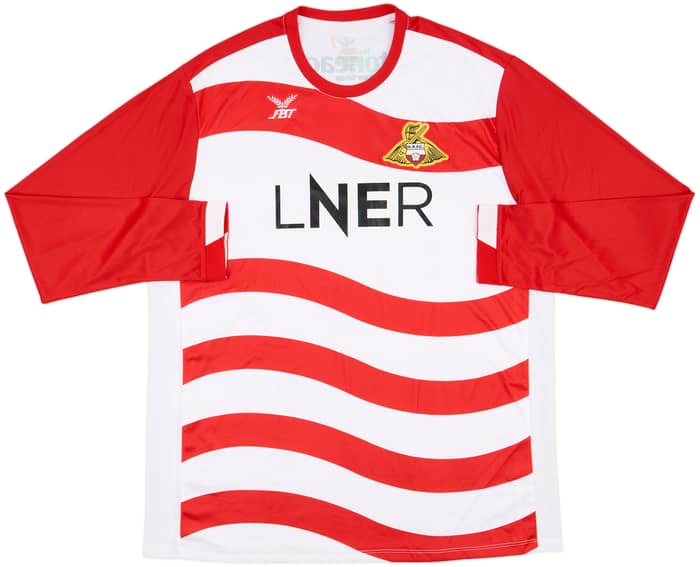 2018-19 Doncaster Rovers Home L/S Shirt - 8/10 - (3XL)
