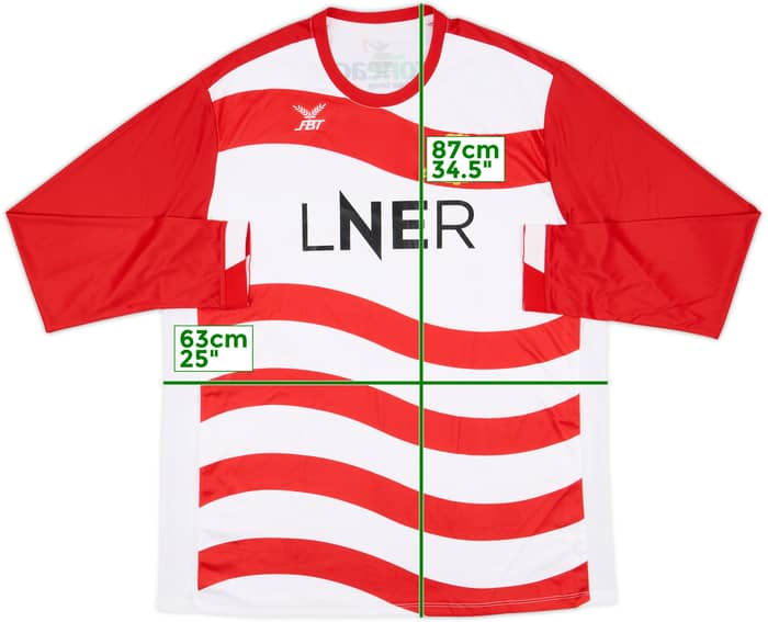 2018-19 Doncaster Rovers Home L/S Shirt - 8/10 - (3XL)