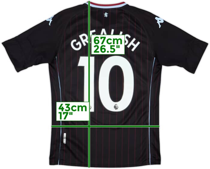 2020-21 Aston Villa Away Shirt Grealish #10 - 8/10 - (S)