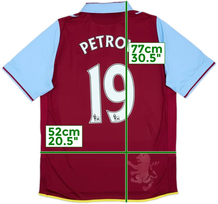 2012-13 Aston Villa Home Shirt Petrov #19 - 6/10 - (S)