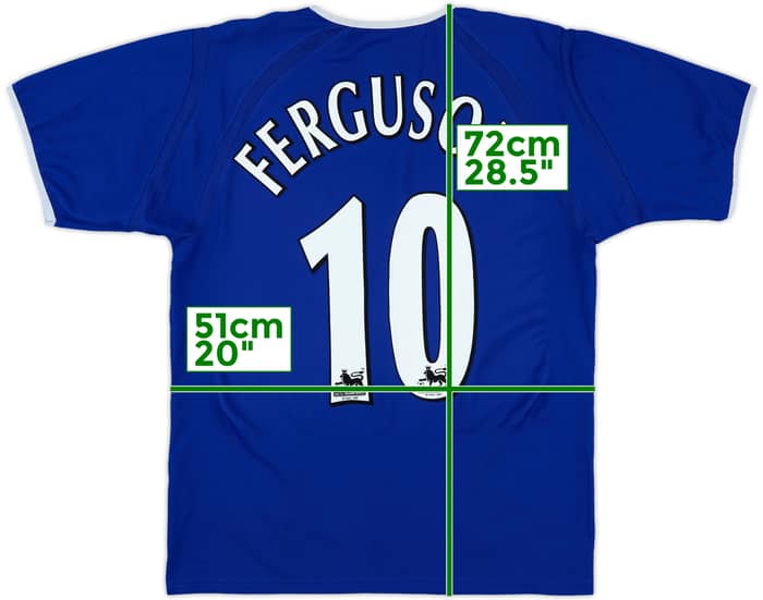 2003-04 Everton Home Shirt Ferguson #10 - 9/10 - (XL.Boys)