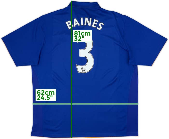 2011-12 Everton Home Shirt Baines #3 - 10/10 - (XL)