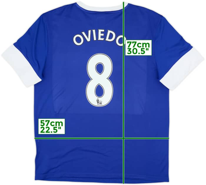 2012-13 Everton Home Shirt Oviedo #8 - 10/10 - (XL)