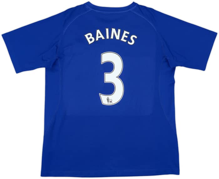 2010-11 Everton Home Shirt Baines #3 - 8/10 - (L)