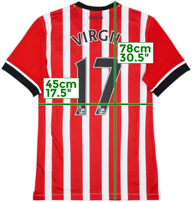 2016-17 Southampton Home Shirt Virgil #17 - 8/10 - (M)