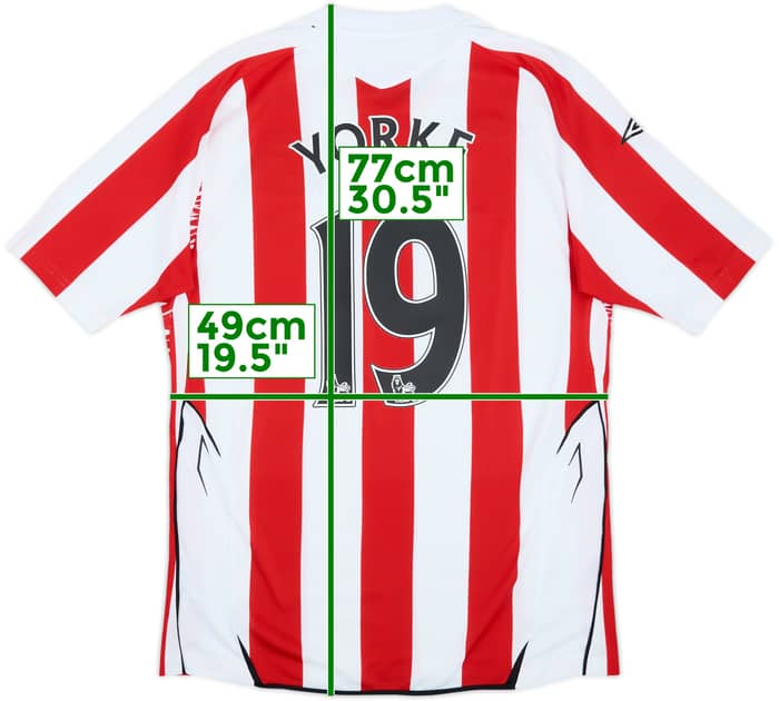 2007-08 Sunderland Home Shirt Yorke #19 - 8/10 - (M)