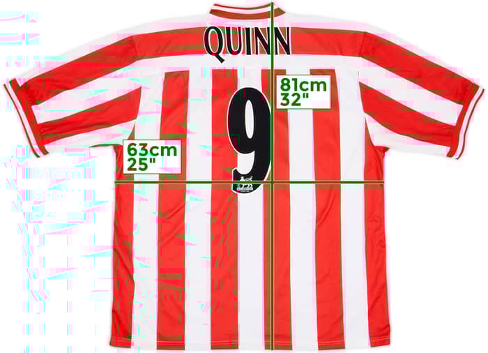 1999-00 Sunderland Home Shirt Quinn #9 - 8/10 - (XXL)