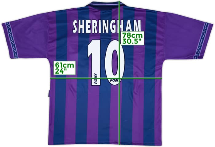 1995-97 Tottenham Camiseta Visitante Sheringham #10 - 7/10 - (L)