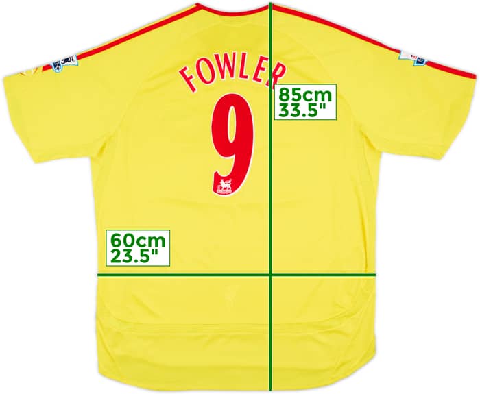 2006-07 Liverpool Away Shirt Fowler #9 - 7/10 - (XL)