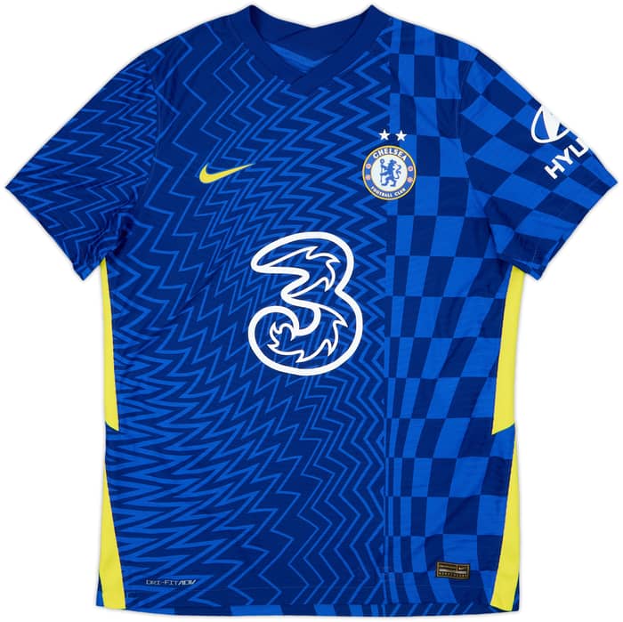 2021-22 Chelsea Player Issue Home Shirt 'Champions #21 Of Europe' - 10/10 - (L)