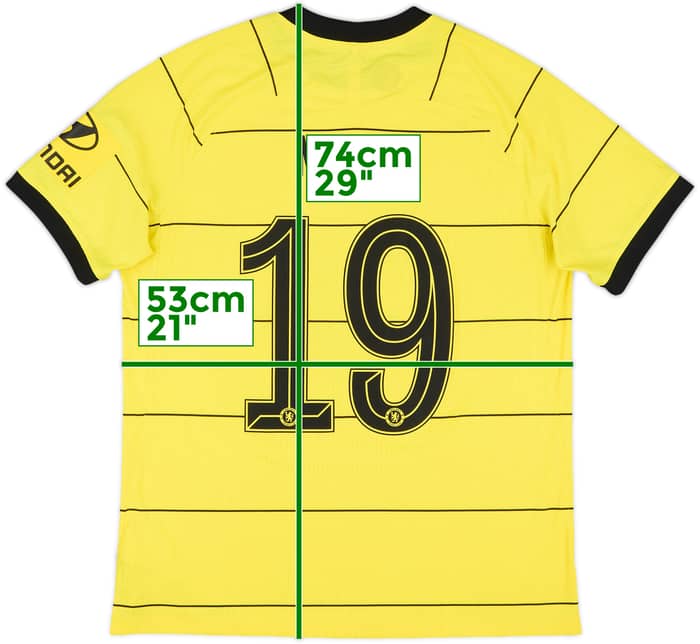 2021-22 Chelsea Authentic Away Shirt Mount #19 - 8/10 - (L)