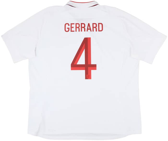 2012-13 England Home Shirt Gerrard #4 - 8/10 - (3XL)