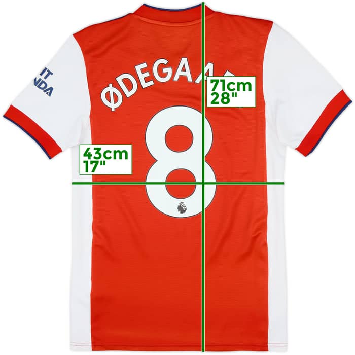 2021-22 Arsenal Home Shirt Odegaard #8 - 7/10 - (XS)