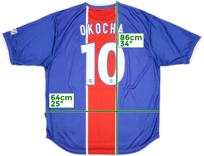 1999-00 Paris Saint-Germain Home Shirt Okocha #10 - 6/10 - (XXL)