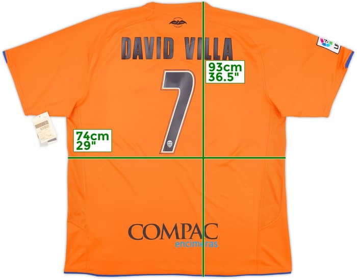 2007-08 Valencia Away Shirt David Villa #7 (XXL)
