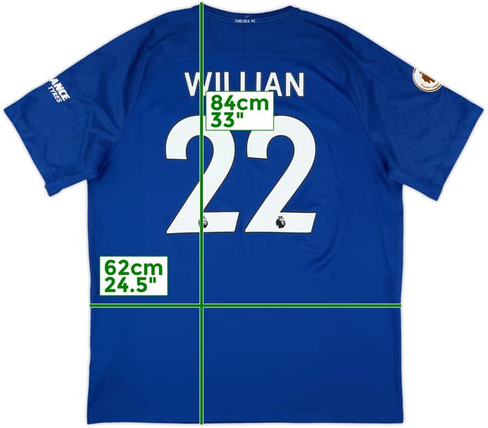 2017-18 Chelsea Home Shirt Willian #22 (XXL)