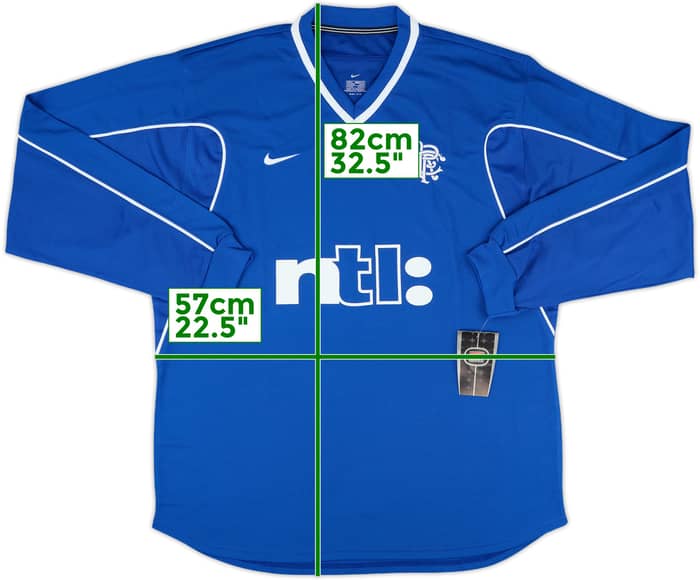 1999-01 Rangers Player Issue Home L/S Shirt (L)