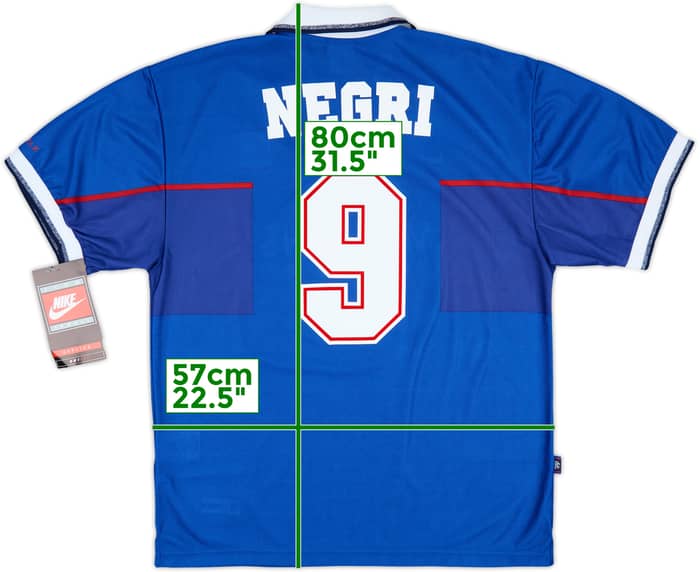 1997-99 Rangers Home Shirt Negri #9 (L)