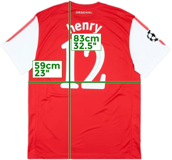 2011-12 Arsenal Home Shirt Henry #12 (XL)