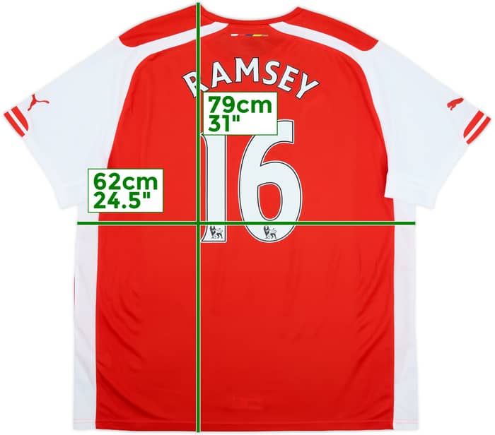 2014-15 Arsenal Home Shirt Ramsey #16 (XXL)