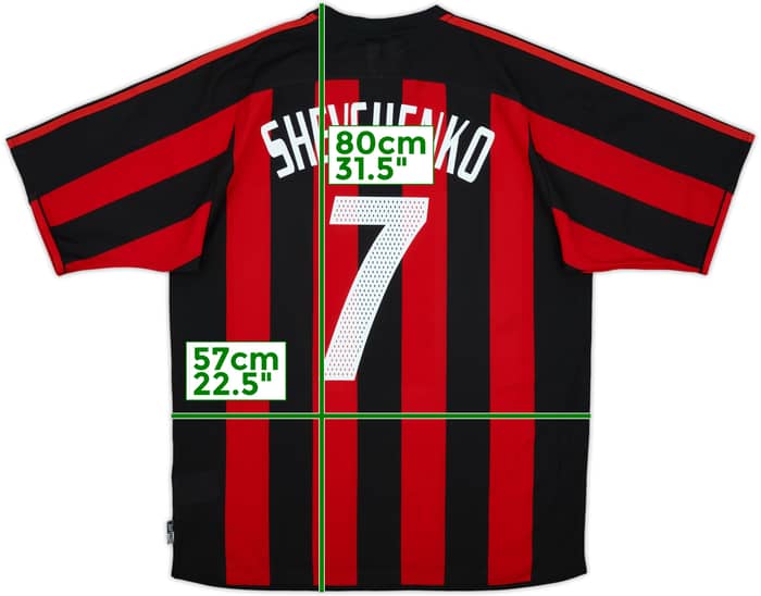 2003-04 AC Milan Home Shirt Shevchenko #7 (L)